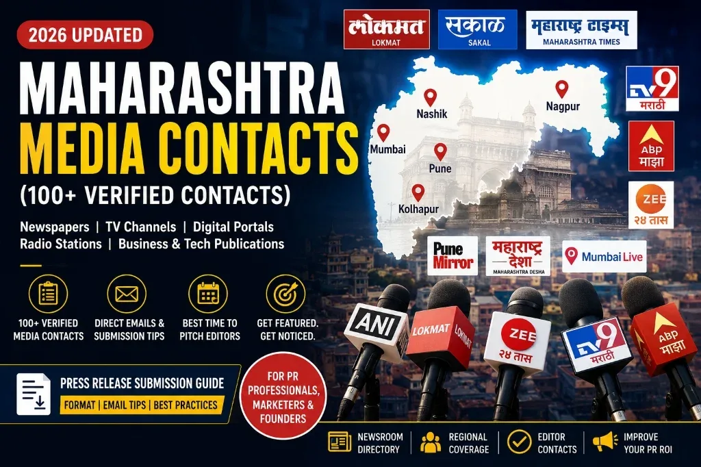 Maharashtra Media Contacts (2026): 100+ Newspapers, TV Channels & Digital Publications